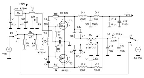 HF 100W Power Amplifier - IRF520. . Irf520 rf amplifier circuit